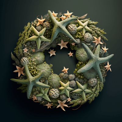 Starfish and Algae Wreath