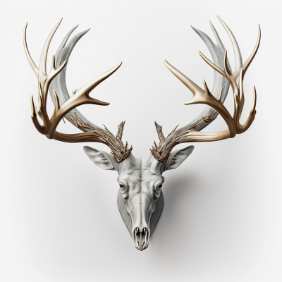 Antlers on White Background