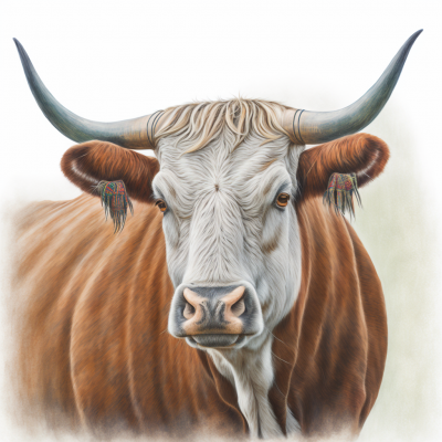 Longhorn Steer Drawing