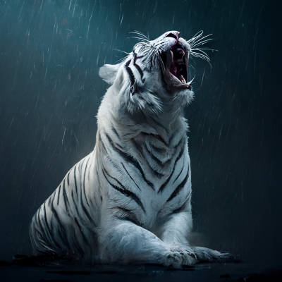 Howling White Tiger