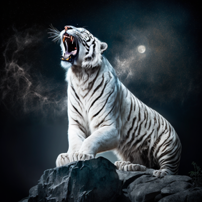 Howling White Tiger