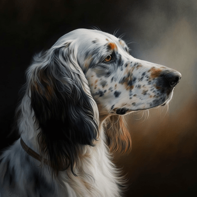 Oil Painting of an English Setter