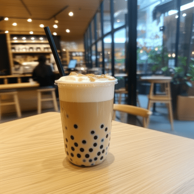 Close Up of Bubble Milk Tea