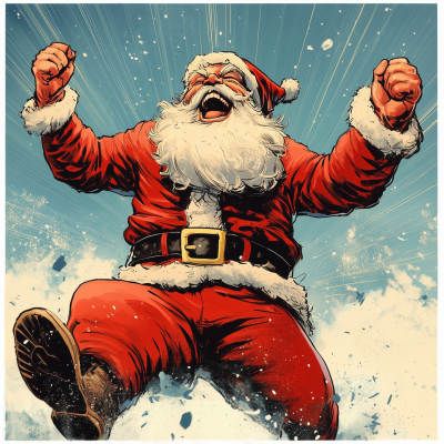 Wild Dancing Santa Claus