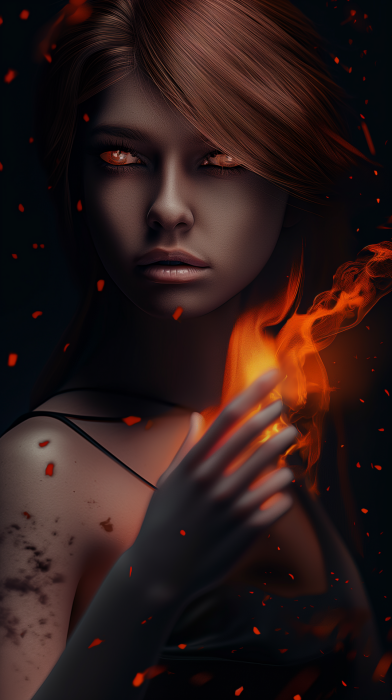 Demon Woman with Fire