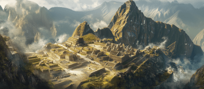 Aerial View of Machu Picchu