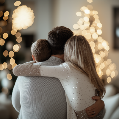 Christmas Family Hug