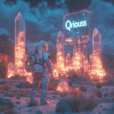 Futuristic Astronaut on Alien Planet