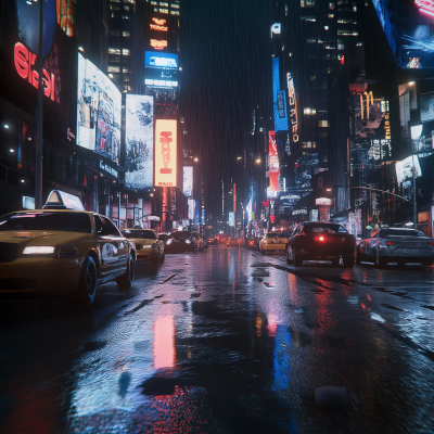 Times Square Night Scene