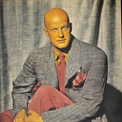 1950s Portrait of a Bald Man