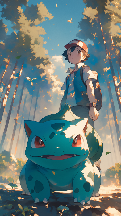 Bulbasaur in a Magical Forest