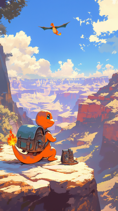 Charmander in the Grand Canyon