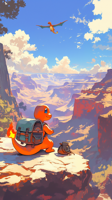 Charmander in Grand Canyon