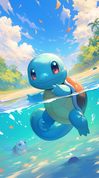 Squirtle at the Beach