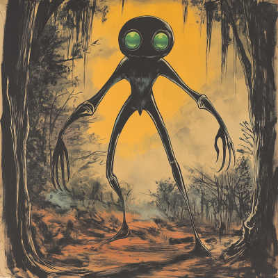 Cartoon Flatwoods Monster