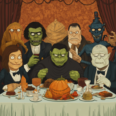 Thanksgiving with Movie Monsters