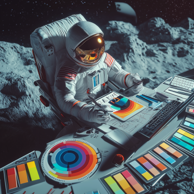 Astronaut in Creative Space