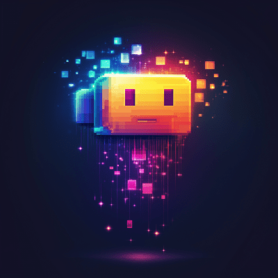 Colorful Pixel Gaming Logo