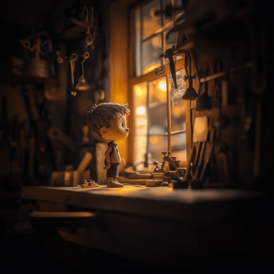 Lonely Wooden Puppet