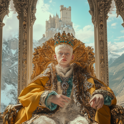 Royal Throne in Gothic Landscape