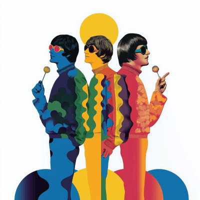 Disco Beatles Invitation Poster