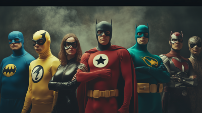 Quirky Superheroes Team