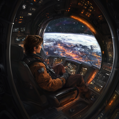 Young Man in Space Craft