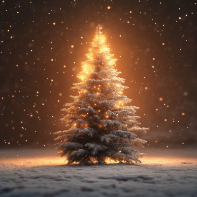 Snowy Christmas Tree