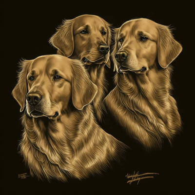 Three Golden Retrievers