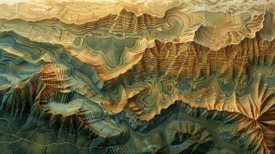 Topographic Map of Mountain Landscape