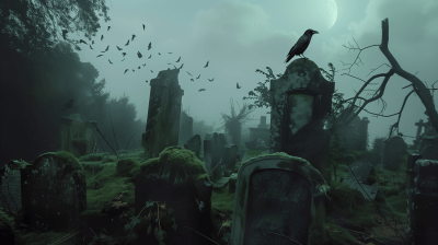 Halloween Graveyard Scene