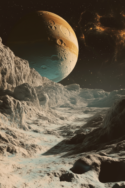 Moon and Saturn