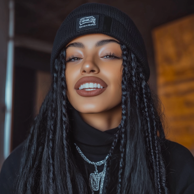 Young Woman with Beanie