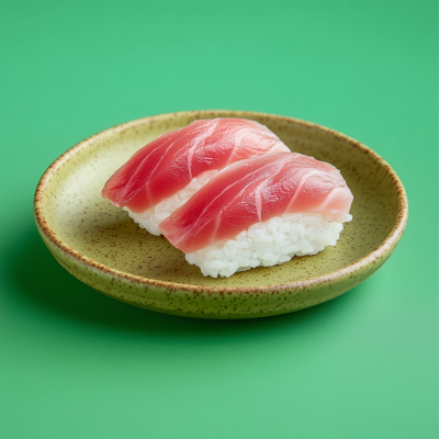 Ceramic Plate with Tuna Sushi