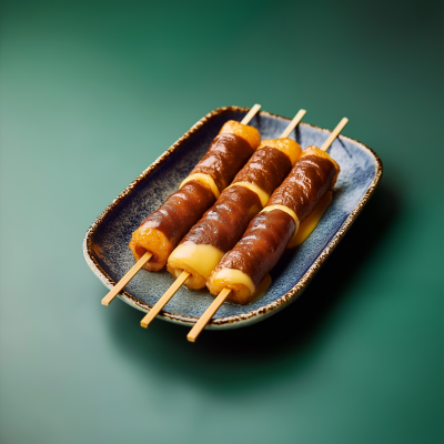 Cheese Sticks on Ceramic Plate