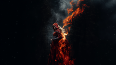 Mysterious Witch in Red