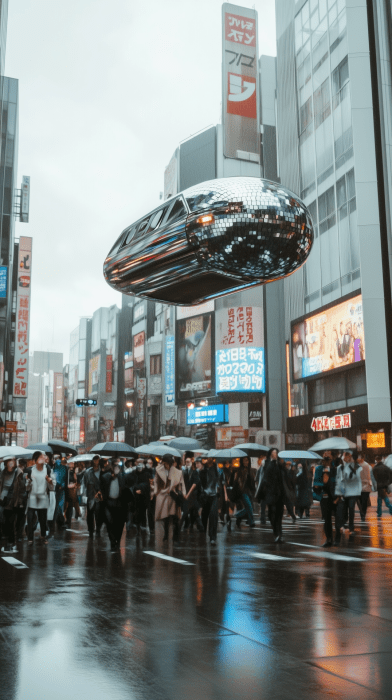 Futuristic Limousine Scene