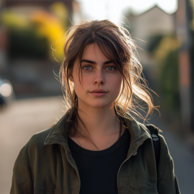 Woman on Bright Street