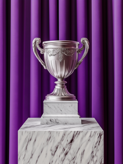 Trophy on Marble Pedestal