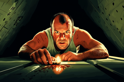 Die Hard Character Illustration