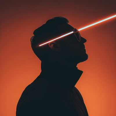 Silhouette of a Man in Aviators