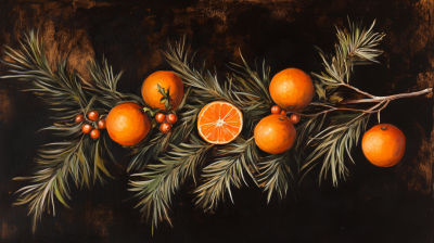 Festive Pine and Oranges