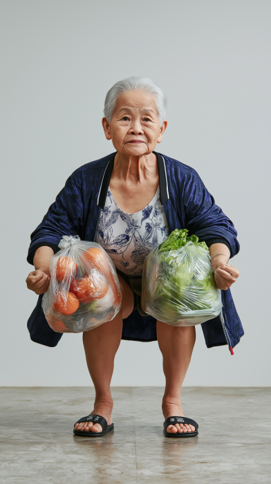 Grandma Doing Deadlifts