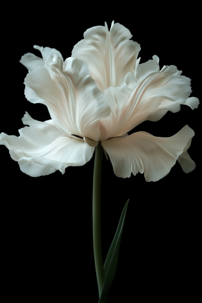 Elegant White Parrot Tulip