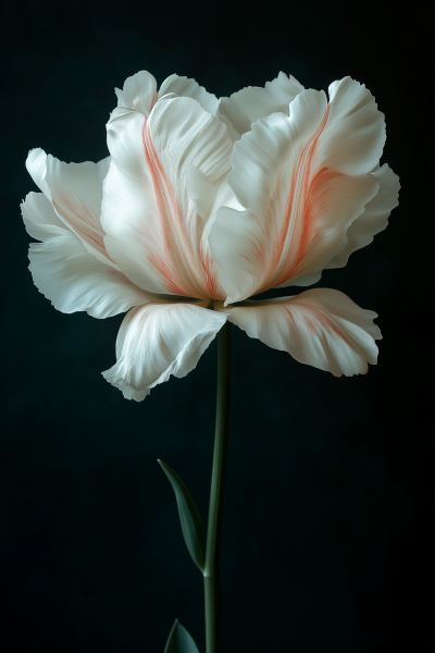 Elegant White Parrot Tulip