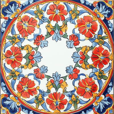 Sicilian Tile Pattern Plate