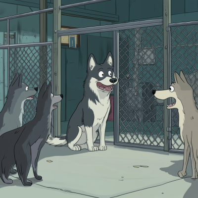 Husky at the Kennel