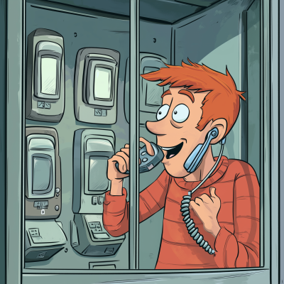 Terry Perry in a Phone Booth