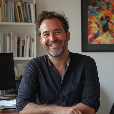 Smiling Man in Office