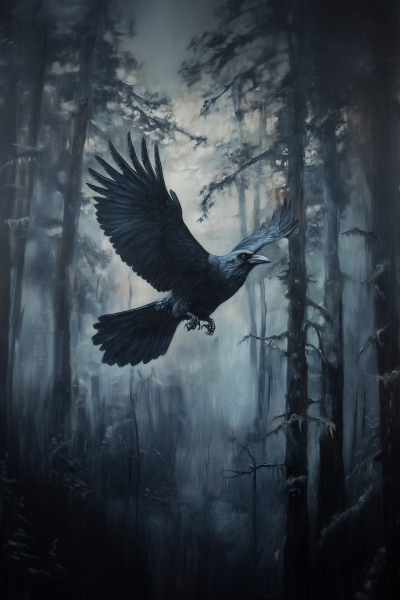 Crow in Flight